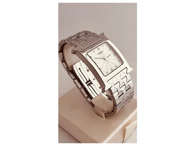 Hermès Heure H GM Uhr Stahl 30mm Silber - Ansicht 2