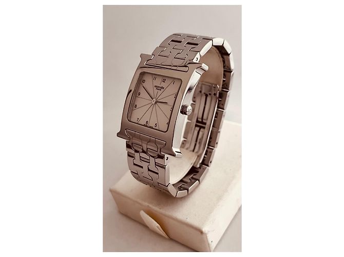 Hermès Heure H GM Uhr Stahl 30mm Silber - Ansicht 3