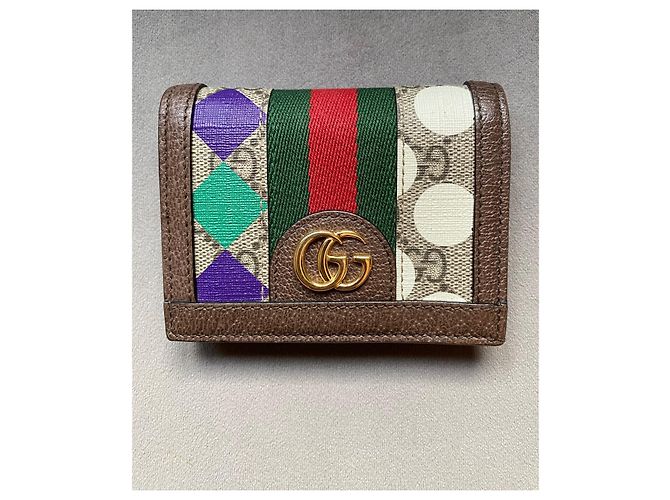 Gucci Centum Ophidia Geldbörse GG Supreme Canvas Bunt Mehrfarben - Ansicht 2