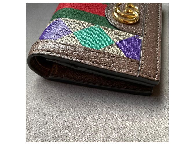 Gucci Centum Ophidia Geldbörse GG Supreme Canvas Bunt Mehrfarben - Ansicht 4