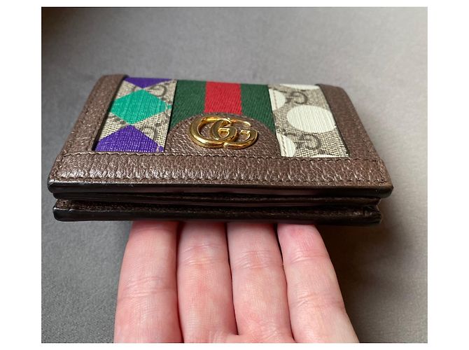 Gucci Centum Ophidia Geldbörse GG Supreme Canvas Bunt Mehrfarben - Ansicht 6