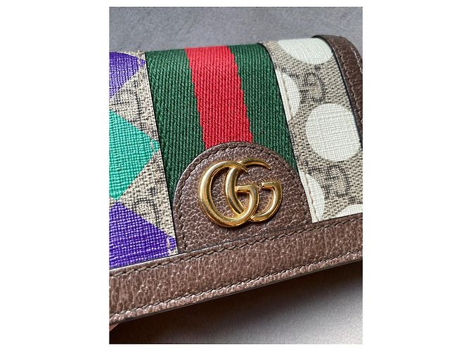 Gucci Centum Ophidia Geldbörse GG Supreme Canvas Bunt Mehrfarben - Ansicht 7