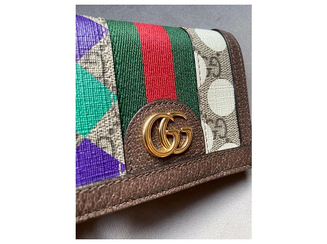 Gucci Centum Ophidia Geldbörse GG Supreme Canvas Bunt Mehrfarben - Ansicht 8