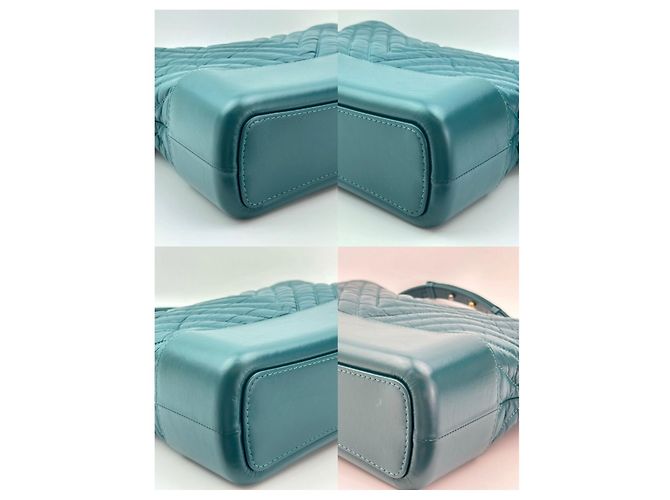 Borsa a mano Chanel Gabrielle in pelle verde - vista 5