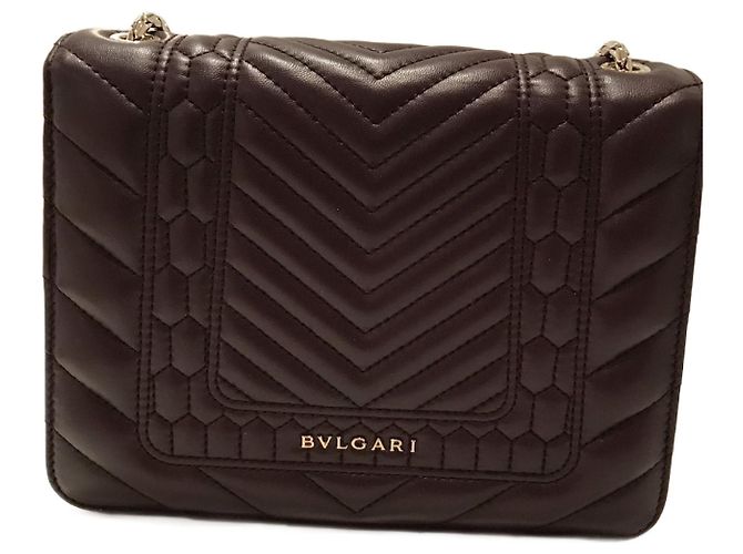 Borsa a mano Bulgari Serpenti Forever in pelle viola Porpora - vista 2