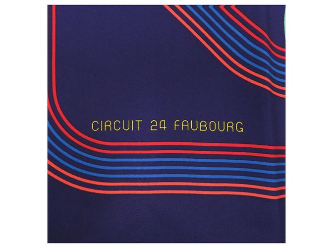 Hermès Carré 90 CIRCUIT 24 FAUBOURG Sciarpa in Seta Multicolore - vista 3