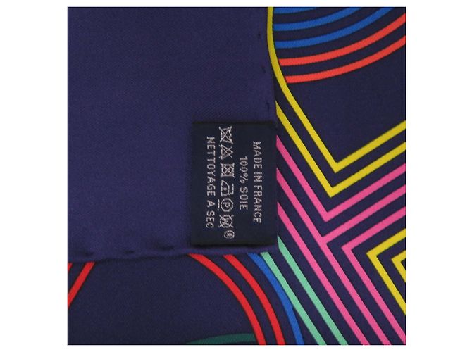 Hermès Carré 90 CIRCUIT 24 FAUBOURG Sciarpa in Seta Multicolore - vista 4