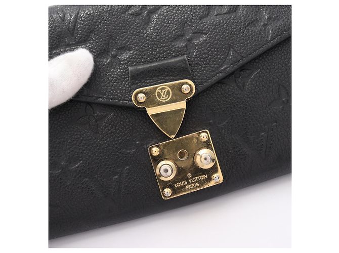 Cartera Metis Monogram Empreinte Larga de Louis Vuitton Negro - vista 6