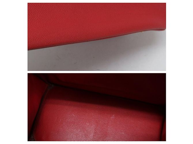 Hermès Borsa tote Hermes Birkin 35 in Rouge Vif Rosso - vista 7