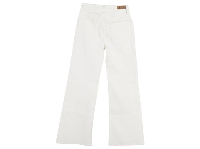 Jeans de pierna ancha Polo Ralph Lauren en algodón blanco - vista 2