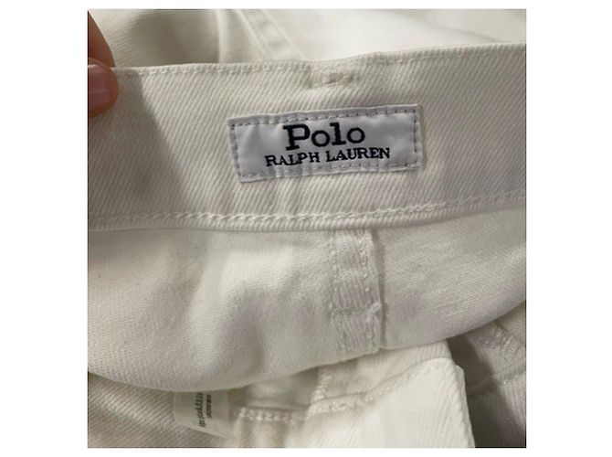 Jeans de pierna ancha Polo Ralph Lauren en algodón blanco - vista 3
