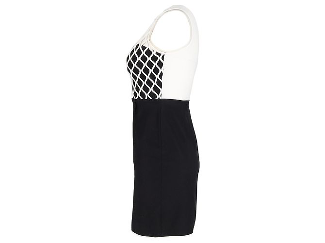 Vestido mini de viscosa negra con top de malla Diane Von Furstenberg Negro - vista 2