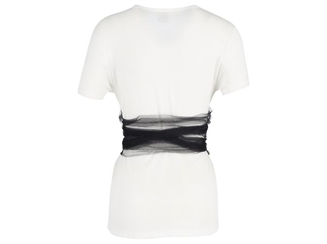 T-shirt avvolta RED Valentino in cotone bianco - vista 3