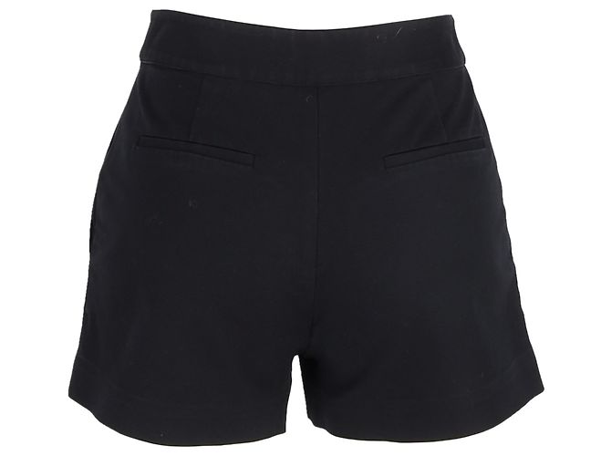 Bermuda de algodão preto com logo bordado Diane von Furstenberg - vista 3