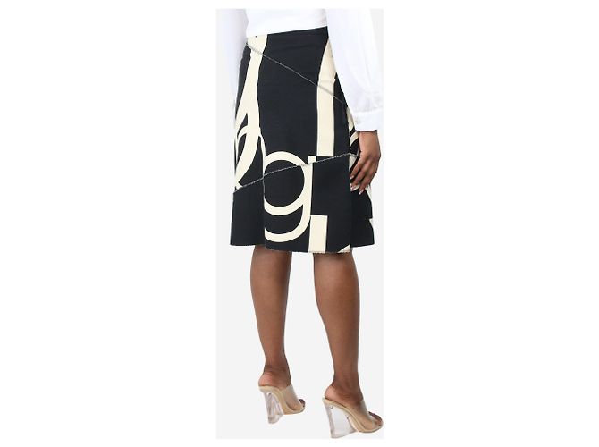 Purificacion Garcia Falda midi negra estampada en A - talla UK 14 Negro - vista 3
