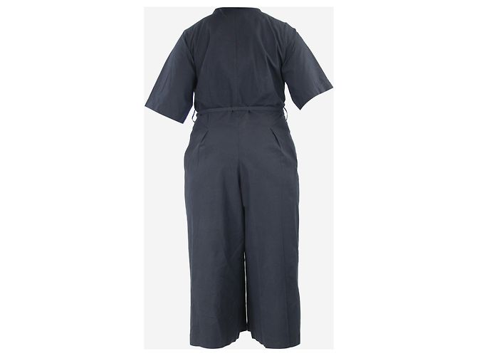 Autre Marque Schwarzer kurzärmeliger Jumpsuit mit weitem Bein - Größe L - Ansicht 6