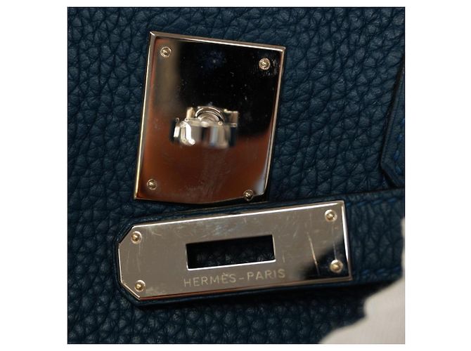 Hermès Borsa Hermes Birkin 30 in Colvert Verde oliva - vista 7