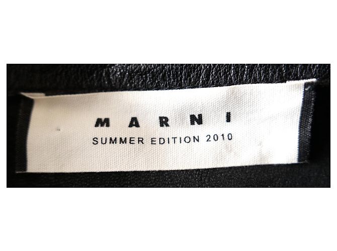 Marni Spring 2010 Leather Sleeveless Cargo Jacket Black - view 6