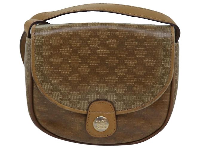 Céline Borsa a spalla in tela Macadam CELINE beige Auth bs16179 - vista 2