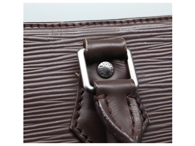 LOUIS VUITTON Epi Sac Plat Borsa a Mano Marrone Mocha M5908D LV Auth 83038 - vista 10