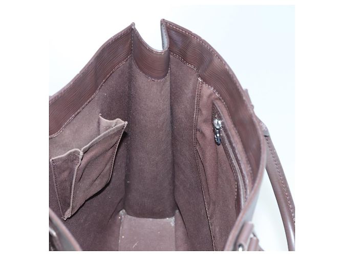 LOUIS VUITTON Epi Sac Plat Borsa a Mano Marrone Mocha M5908D LV Auth 83038 - vista 19