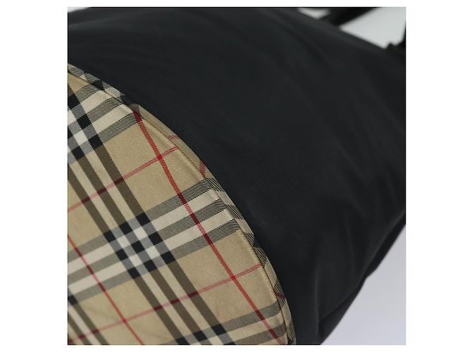 Autre Marque Borsa a spalla Burberrys Nova Check Blue Label in nylon nero e beige Auth ti1781 - vista 11