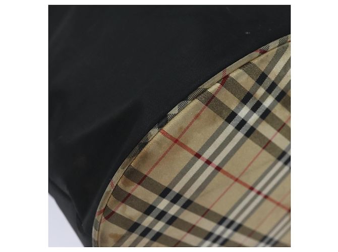 Autre Marque Borsa a spalla Burberrys Nova Check Blue Label in nylon nero e beige Auth ti1781 - vista 12
