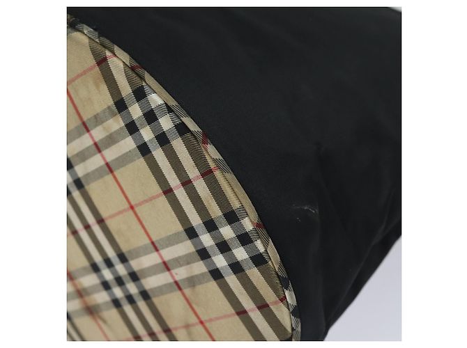 Autre Marque Borsa a spalla Burberrys Nova Check Blue Label in nylon nero e beige Auth ti1781 - vista 13