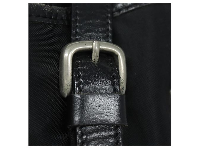Autre Marque Borsa a spalla Burberrys Nova Check Blue Label in nylon nero e beige Auth ti1781 - vista 15