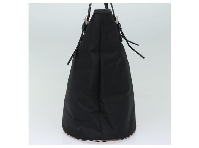 Autre Marque Borsa a spalla Burberrys Nova Check Blue Label in nylon nero e beige Auth ti1781 - vista 4