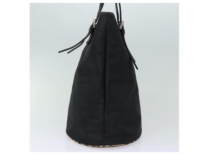 Autre Marque Borsa a spalla Burberrys Nova Check Blue Label in nylon nero e beige Auth ti1781 - vista 5