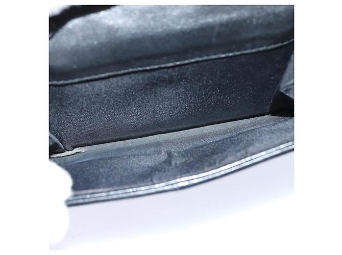 Lady Dior Canage Geldbörse aus schwarzem Lammleder Auth hk1418 - vue 19