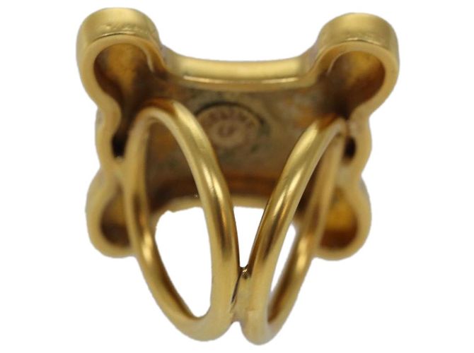 Céline Anello per sciarpa Triomphe in metallo dorato CELINE Auth ar12111 D'oro - vista 3