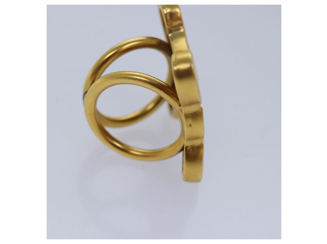 Céline Anello per sciarpa Triomphe in metallo dorato CELINE Auth ar12111 D'oro - vista 5