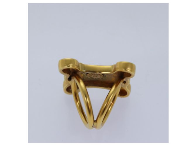 Céline Anello per sciarpa Triomphe in metallo dorato CELINE Auth ar12111 D'oro - vista 6