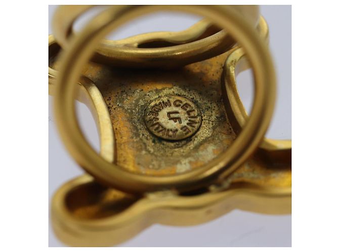 Céline Anello per sciarpa Triomphe in metallo dorato CELINE Auth ar12111 D'oro - vista 8