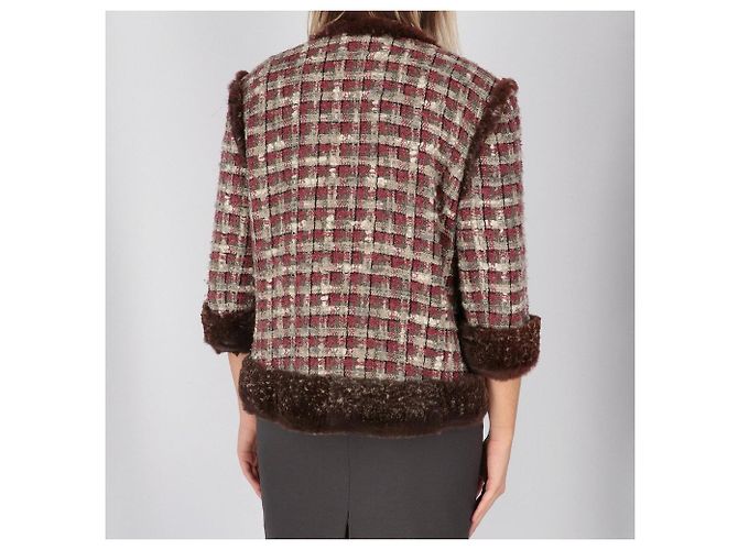 Chaqueta de seda burdeos Chanel - años 2000 - vista 4
