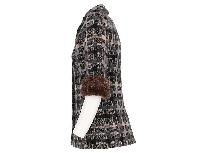 Chanel graue und beige Wolljacke - 2000er Sand - Ansicht 3