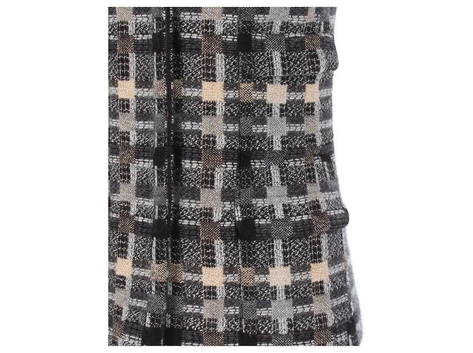Chanel graue und beige Wolljacke - 2000er Sand - Ansicht 8