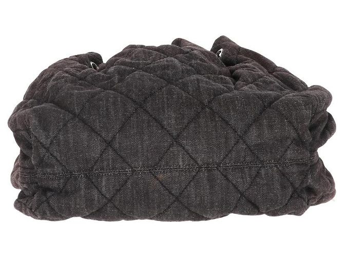 Borsa a spalla in denim trapuntato marrone Chanel - anni 2000 - vista 6