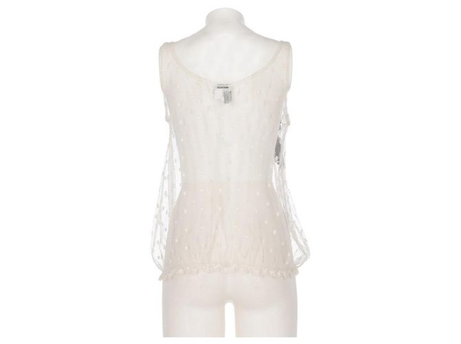 Top de encaje blanco de Chanel - Años 2000 Negro Arena - vista 2