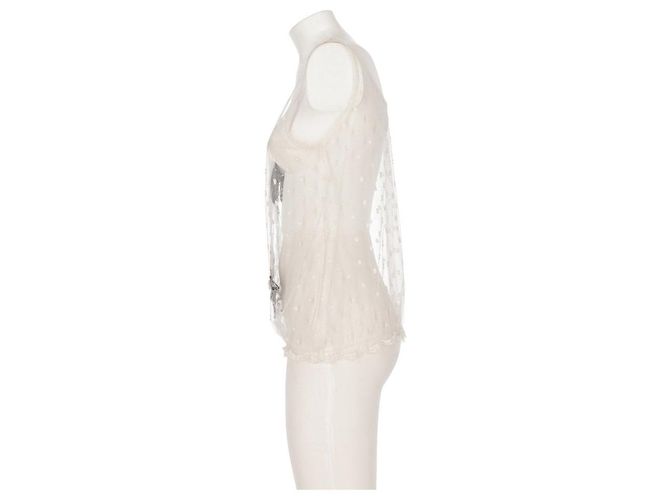 Top de encaje blanco de Chanel - Años 2000 Negro Arena - vista 3