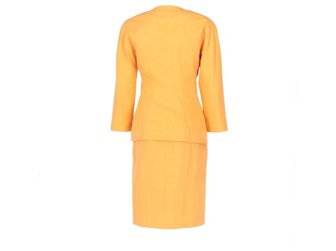 Conjunto de falda de algodón naranja Chanel Marrón claro - vista 2