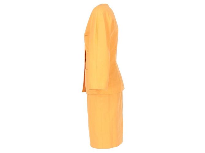 Conjunto de falda de algodón naranja Chanel Marrón claro - vista 3