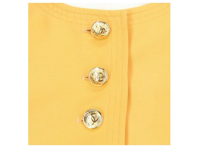 Conjunto de falda de algodón naranja Chanel Marrón claro - vista 4