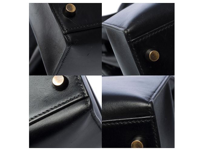 Hermès Sac HERMES Kelly 32 en Cuir Noir - 101990 - vue 10