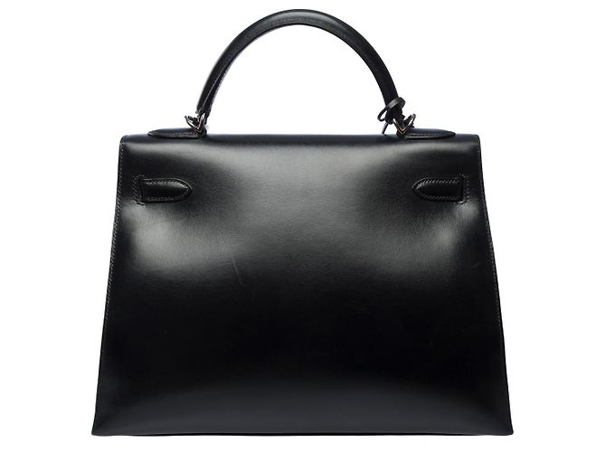Hermès Sac HERMES Kelly 32 en Cuir Noir - 101990 - vue 3