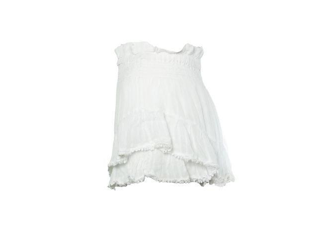 Isabel Marant Etoile Isabel Marant Étoile, shorts brancos com babados - vista 2