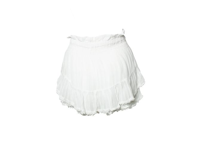 Isabel Marant Etoile Isabel Marant Étoile, shorts brancos com babados - vista 3