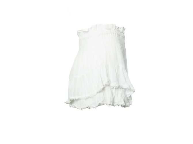 Isabel Marant Etoile Isabel Marant Étoile, shorts brancos com babados - vista 4